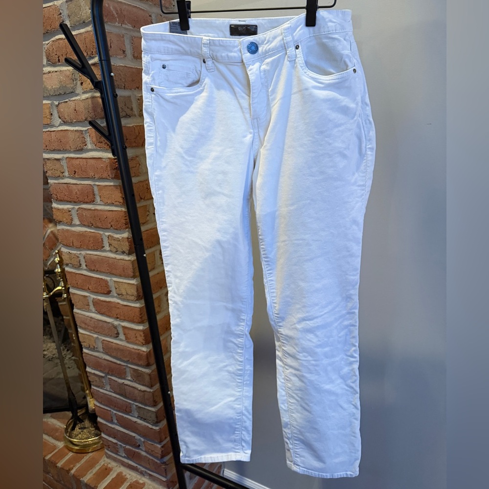 Kut from the Kloth : Katherine Boyfriend Corduroy pants - WHITE - Picture 2 of 5